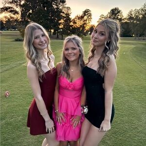 Red party dress